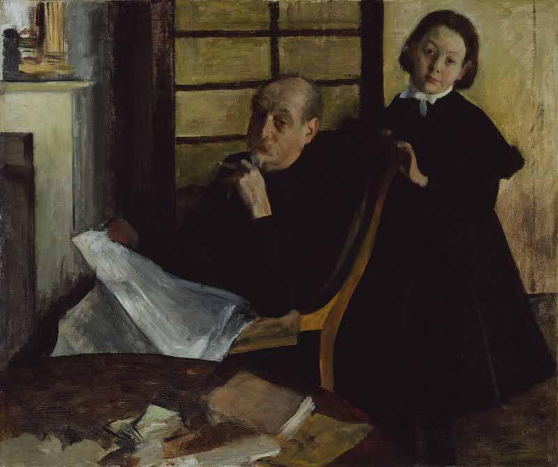 Edgar Degas Henri Degas and His Niece Lucie Degas oil painting picture